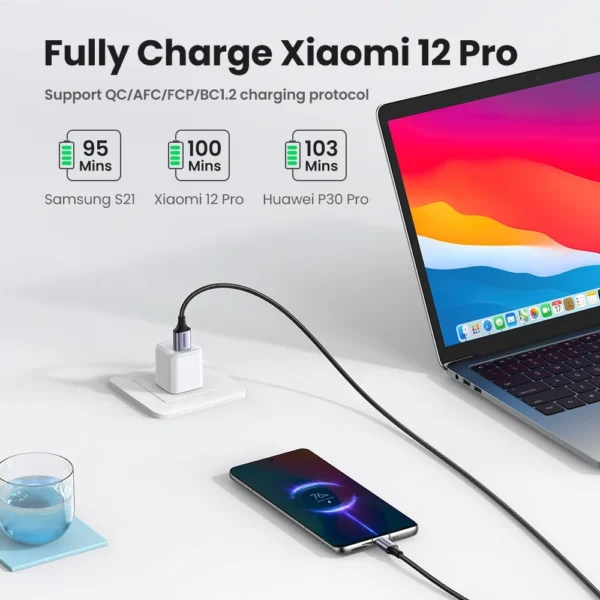 3A USB A to USB C Fast Charging Cable