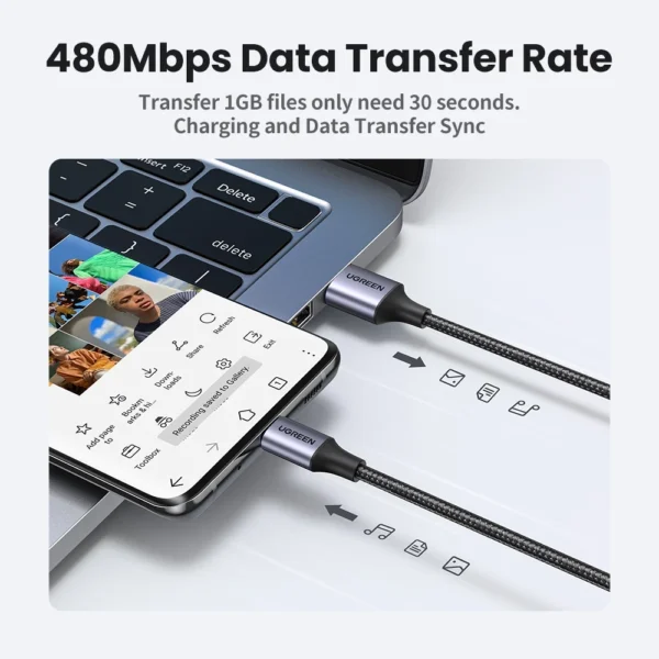 3A USB A to USB C Fast Charging Cable