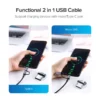 2 in 1 USB A to USB C & Micro USB Fast Charging Cable