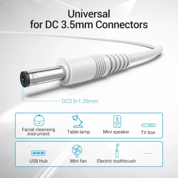 5681de877e01b96653619b7b14fab2ef 1M USB A to DC 3.5mm Power Cable