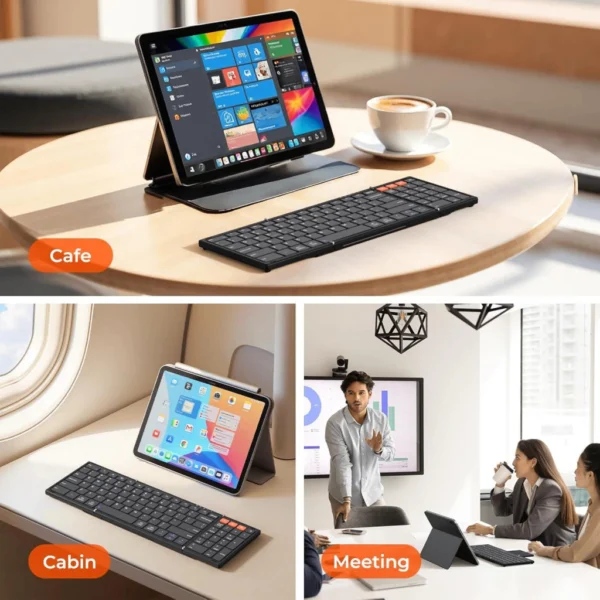 Foldable Bluetooth Keyboard with Touchpad