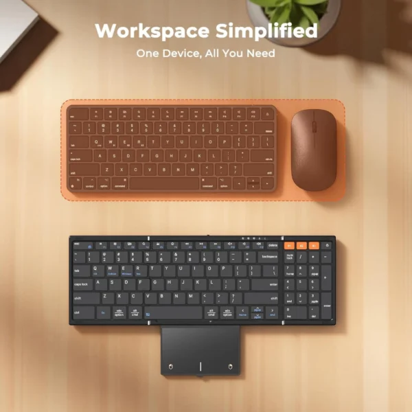 Foldable Bluetooth Keyboard with Touchpad