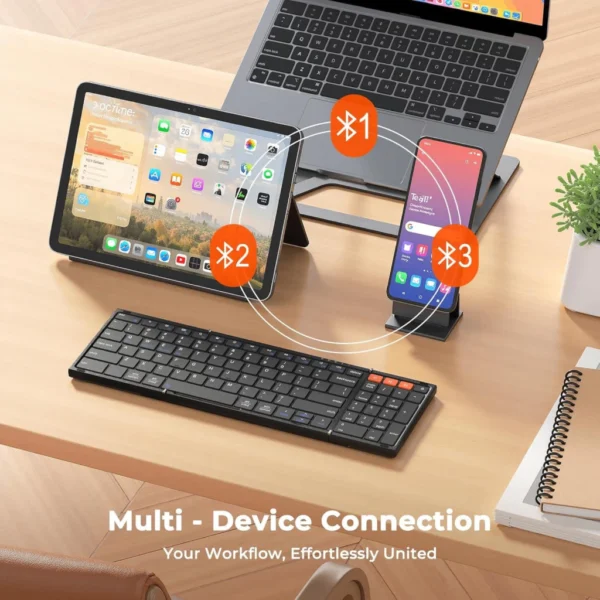 Foldable Bluetooth Keyboard with Touchpad