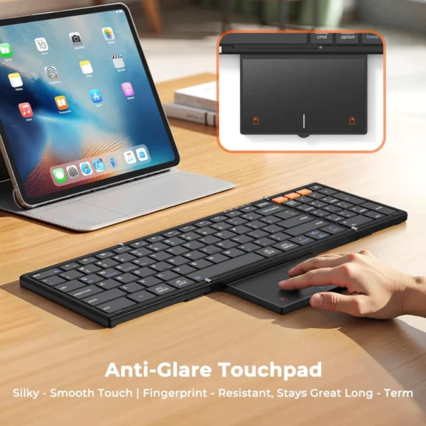 Foldable Bluetooth Keyboard with Touchpad