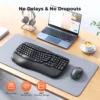 Multi Mode Ergonomic Wireless Keyboard & Mouse Combo