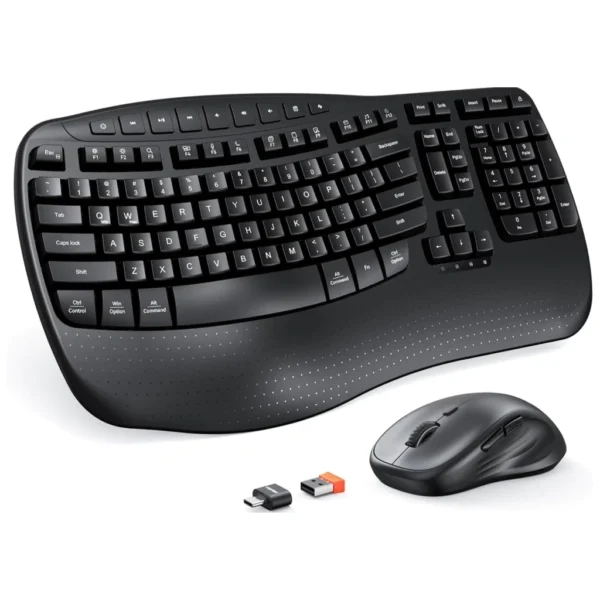 Multi Mode Ergonomic Wireless Keyboard & Mouse Combo