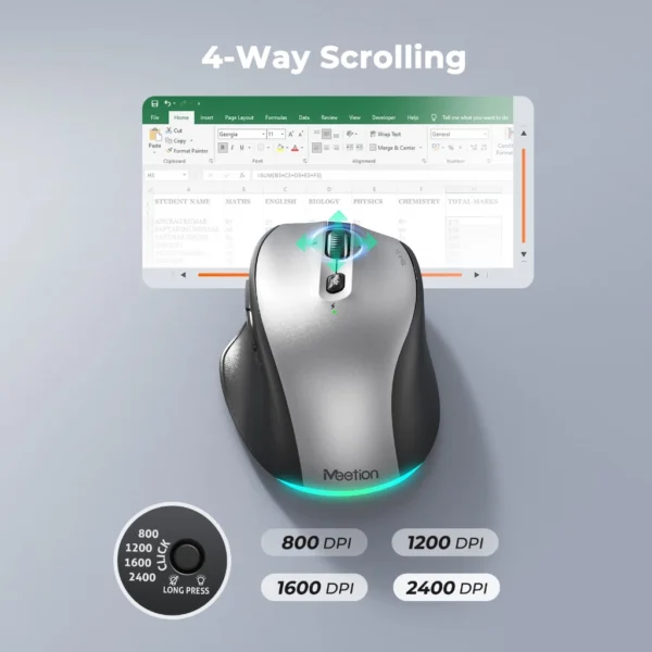 Compact Multi-Mode Wireless Keyboard & Mouse Combo