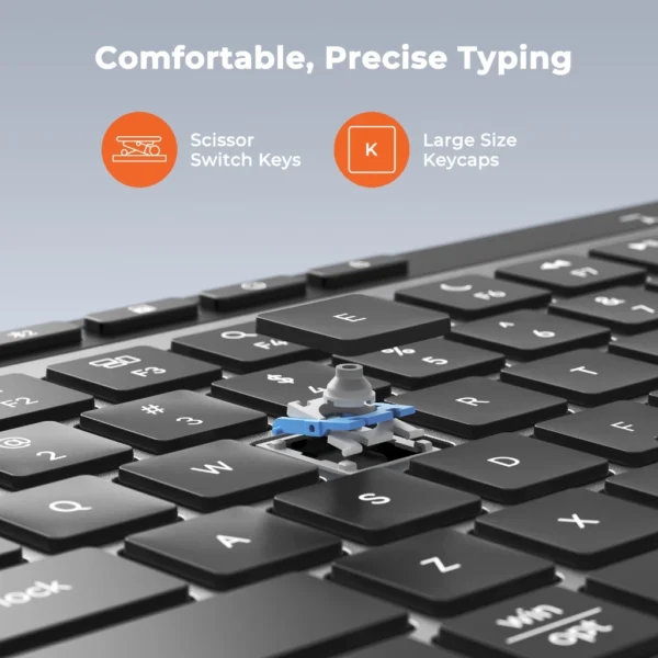 Compact Multi-Mode Wireless Keyboard & Mouse Combo