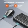 Compact Multi-Mode Wireless Keyboard & Mouse Combo