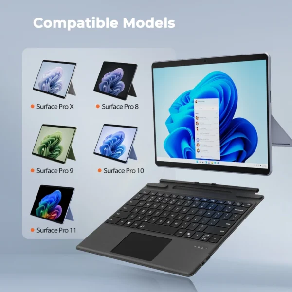 Wireless Backlit Keyboard with Touchpad