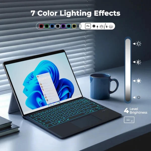 Wireless Backlit Keyboard with Touchpad