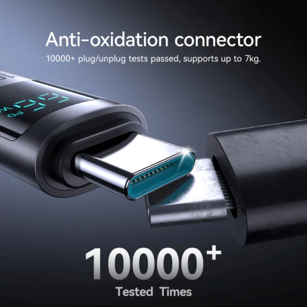 my-11134207-820l6-mkaa8h91vpj630 66W USB A to USB C Cable with Digital Power Display
