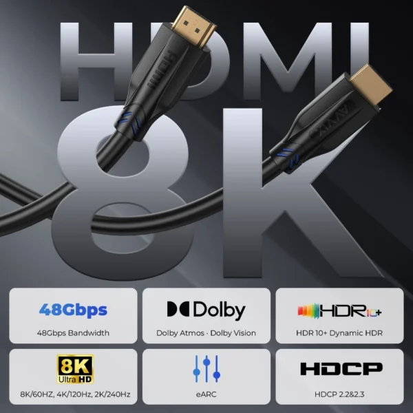 my-11134207-820l9-mls2m498bx1d96 High Speed HDMI 2.1 Cable 8K 60Hz Cable