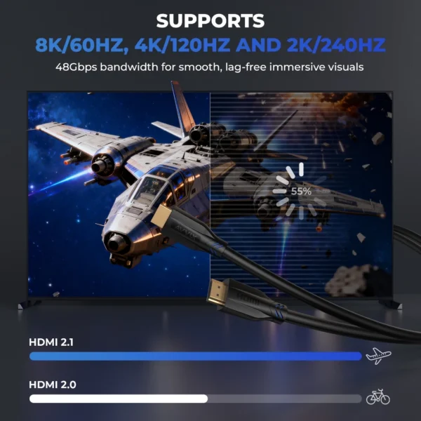 my-11134207-820le-mls2m49bao77df High Speed HDMI 2.1 Cable 8K 60Hz Cable