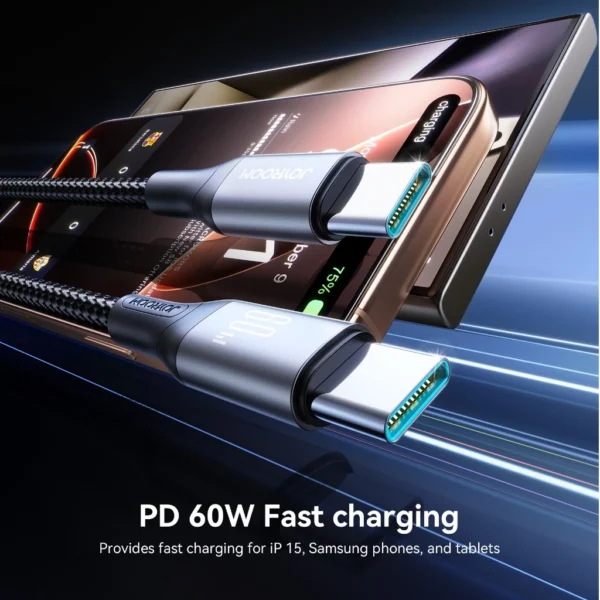 60W USB C to USB C Fast Charging Braided Cable